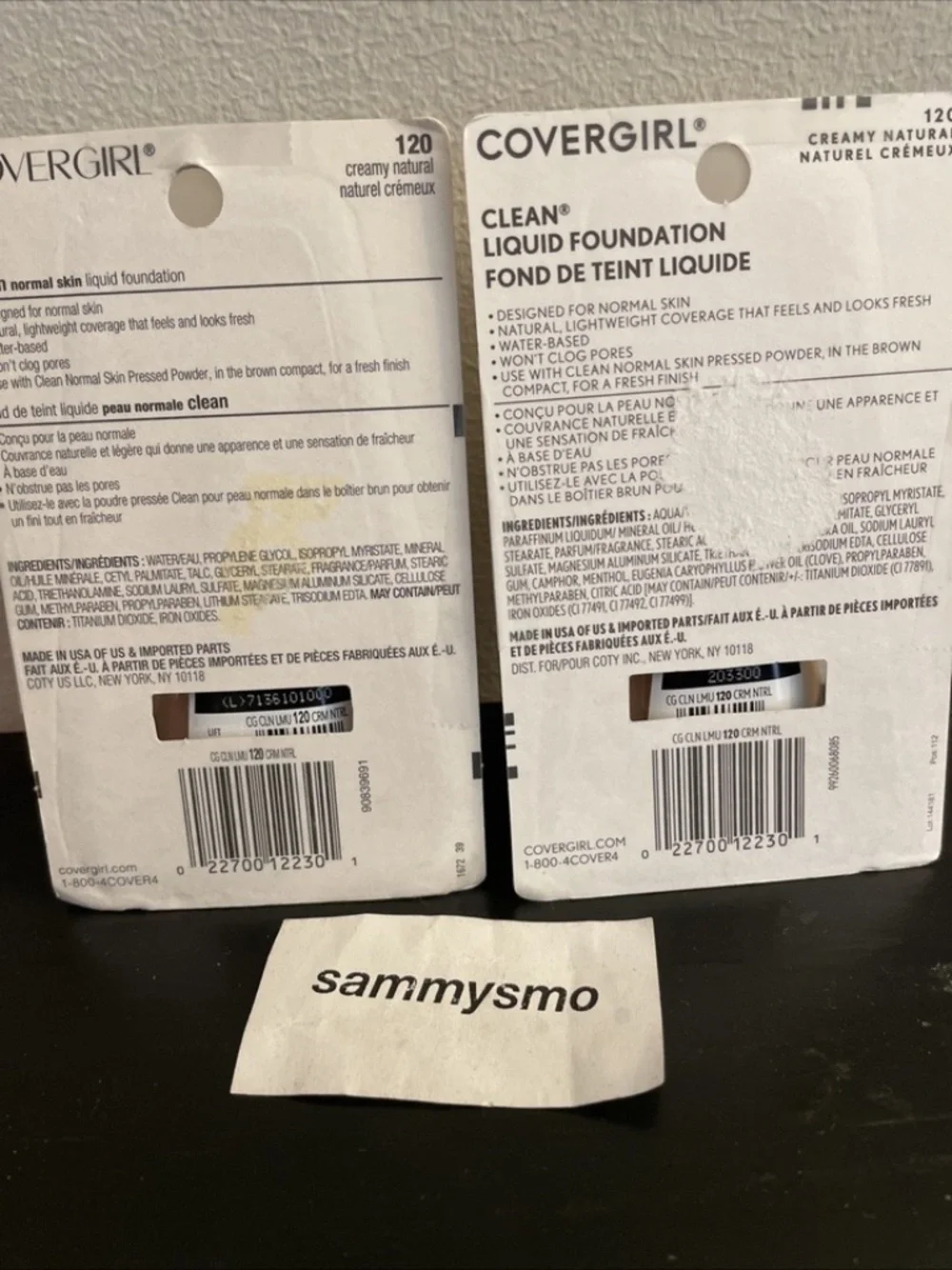 Covergirl Clean Liquid Foundation 120 Creamy Natural x2